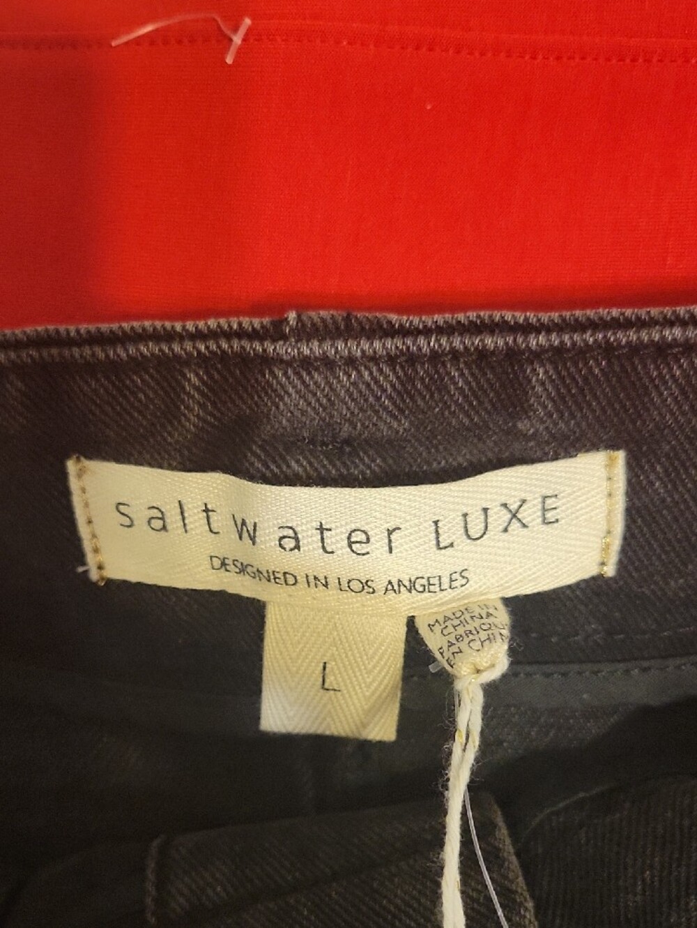 NWT Saltwater LUXE Black Button-Front Denim Mini Skirt - Picture 8 of 8
